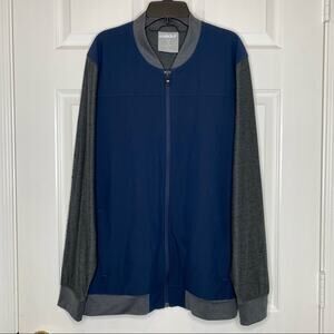 SKECHERS GO GOLF Mens Navy Blue Lightweight Long Sleeve Zip Up Jacket Size Large